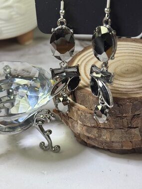 paparazzi Faceted Hematite Drop Earrings